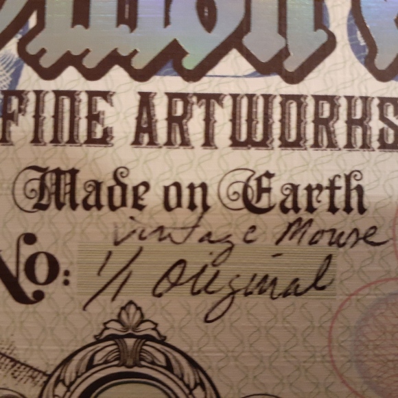 Disney Dillon Boy Mickey Large ORIGINAL W/COA - Picture 6 of 8